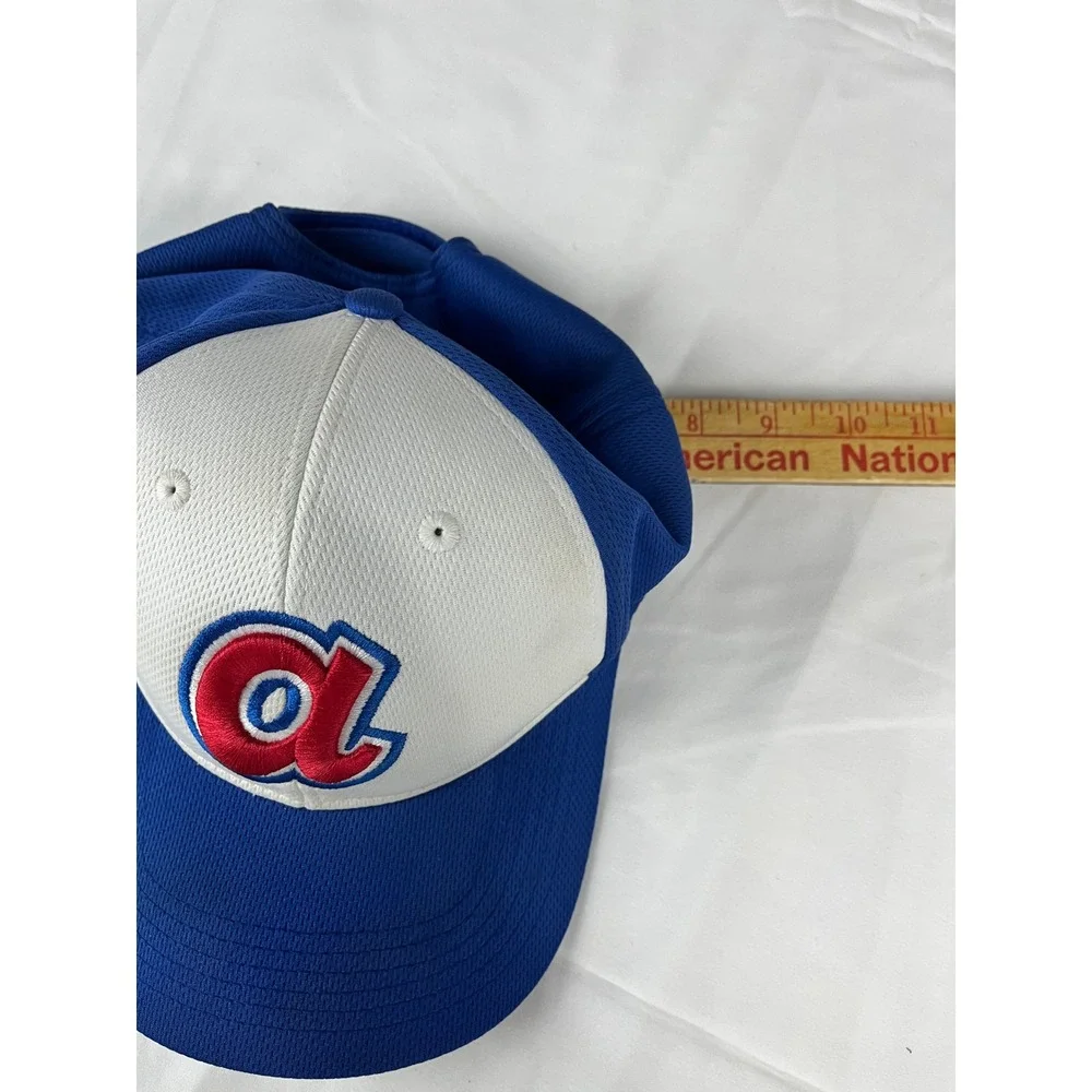 Team MLB Atlanta Braves Hat Cap Adjustable Blue White‎ Fitted Look